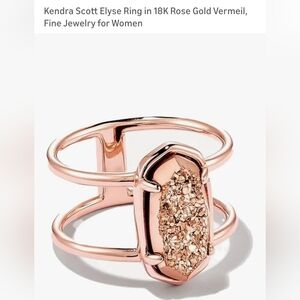 Kendra Scott Elyse Ring in Shimmering Rose Gold